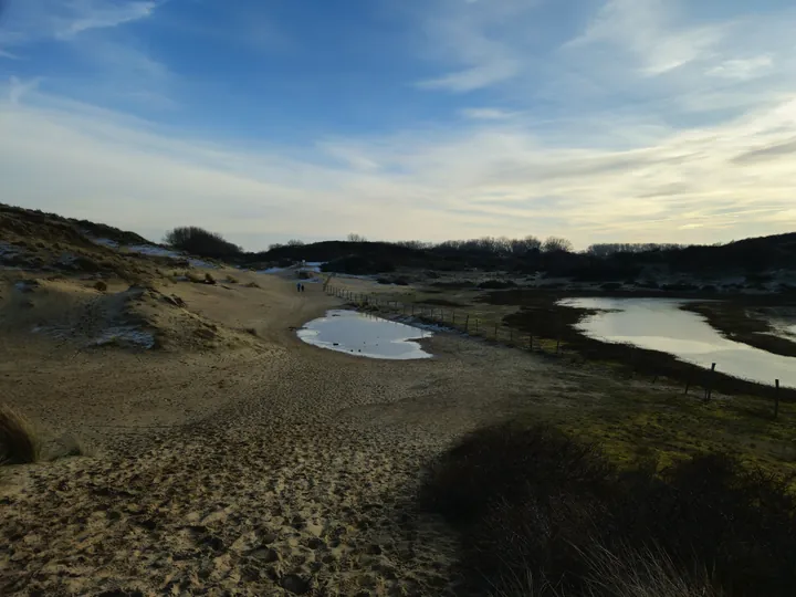 Oostnieuwkerke duinen wandeling in de koude (België)